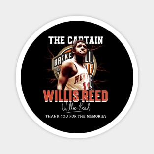 Willis Reed The Captain Basketball Legend Signature Vintage Retro 80s 90s Bootleg Rap Style Magnet